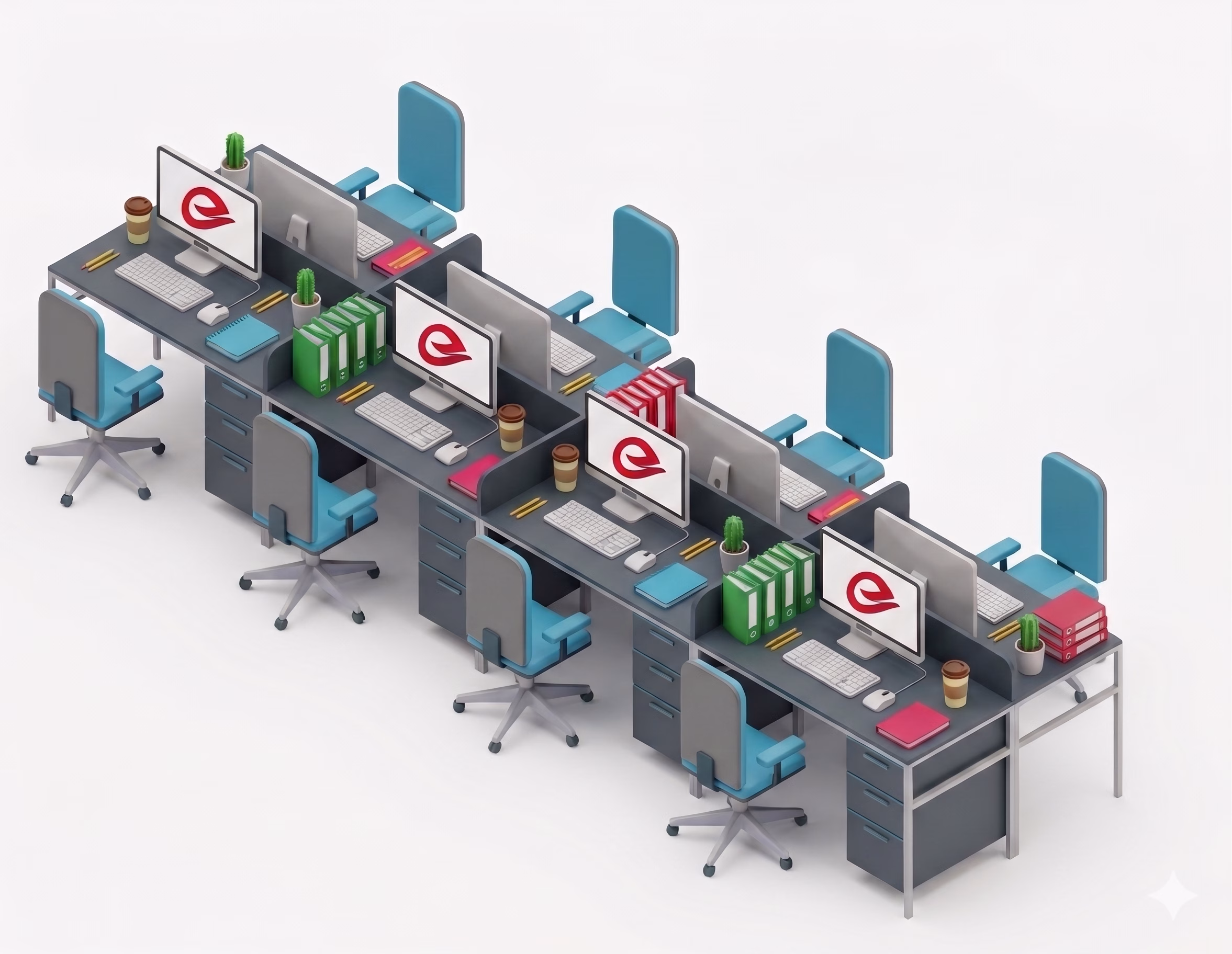 Cyberinlab güvenlik operasyon merkezinde çok ekranlı analist çalışma istasyonları